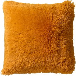 Dutch Decor FLUFFY - Kussenhoes unikleur 60x60 cm - Golden Glow - geel - 