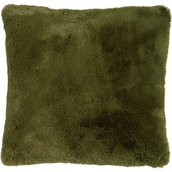 Dutch Decor ZAYA - Kussenhoes unikleur 45x45 cm - Chive - groen - superzacht - 