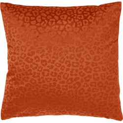 Dutch Decor CHESSY - Sierkussen met dierenprint 45x45 cm Potters Clay - oranje - 