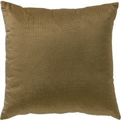 Dutch Decor CROCO- Sierkussen 40x40 cm Military Olive - groen - 