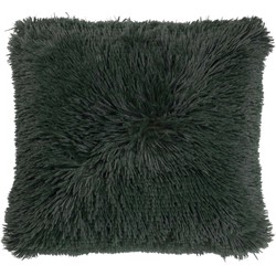 Dutch Decor FLUFFY - Sierkussen unikleur 45x45 cm - Mountain View - donkergroen - 