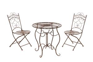 KantoormeubelenPlus Bistroset Hyvinkaa set van 3, Bruin