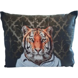 FURNILUX  Set van 2 Sierkussens-45 x 35 x 10 cm - Tyger