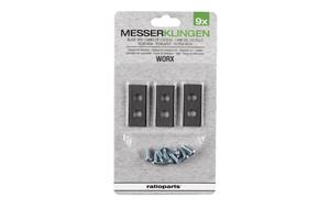 Ratioparts Messerklingen Satz passend für Worx 36,2 x 7,0 mm (9 Stück)