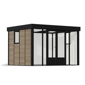 Palram-canopia - Gartenbüro Copenhagen Schwarz-Natur 340x276x233 cm