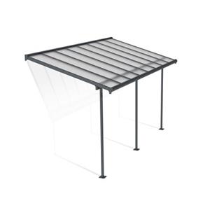 Palram-canopia - Aluminium Terrassenüberdachung Sierra Anthrazit 230x447x300 cm