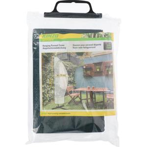 Kinzo Set van 2x stuks hangparasol afdekhoezen/beschermhoezen zwart 70 x 265 cm -