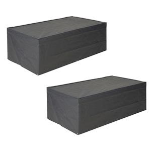Nature Set van 2x stuks 2-zits loungebank afdekhoes/beschermhoes 90 x 170 x 60 cm -