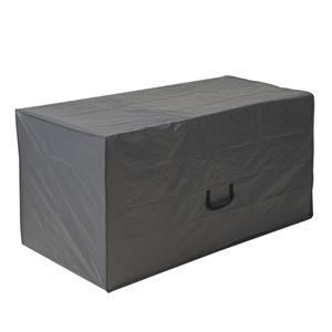 2x Grijze tuinkussens/loungekussens opberghoezen/beschermhoezen met rits 150 x 75 x 75 cm -