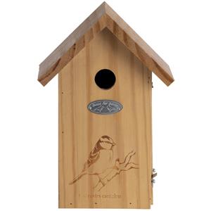 Best for Birds Vogelhuisje/nestkastje pimpelmees silhouet 26 cm -
