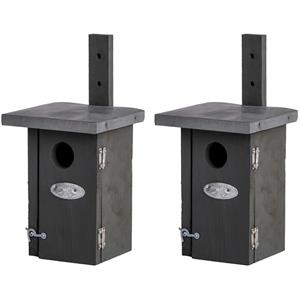 2x Vogelhuisjes / nestkastjes voor winterkoning 25.2 cm -