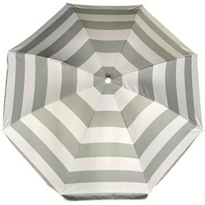 Parasol - zilver - gestreept - D160 cm - UV-bescherming - incl. draagtas -