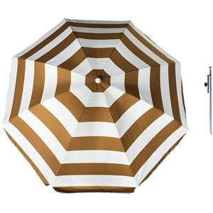 Parasol - goud - D140 cm - incl. draagtas - parasolharing - 49 cm -