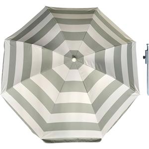 Parasol - zilver - D160 cm - incl. draagtas - parasolharing - 49 cm -