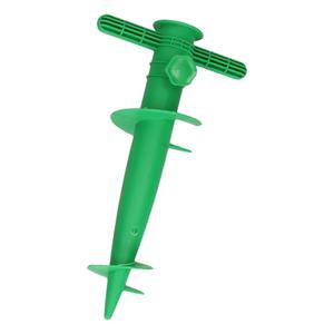 Groene strand parasolhouder / parasolboor/ parasolharing 30 cm -