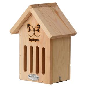 Houten huisje voor insecten 23 cm vlinderhuis/vlinderhotel -