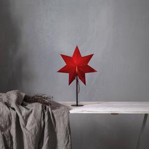 STAR TRADING Staande ster Mixa, metaal/papier zwart/rood