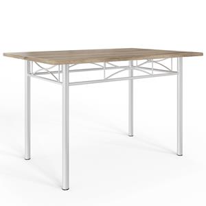 Casaria Essgruppe Paul, (5-tlg), Sitzgruppe Küchentisch mit 4 Stühlen für Esszimmer Küche Essgruppe Tisch Stuhl Set - Eiche