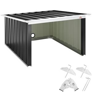 Gardebruk Robotmaaier Garage Antraciet Metaal 89x90x54cm
