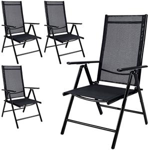 Deuba Gartenstuhl Bern 4er-Set Anthrazit