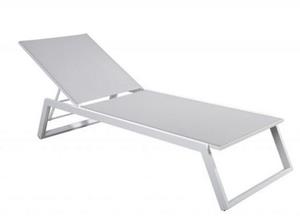 Yoi Mizu stackable lounger alu white/grey textilene