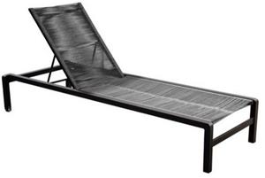 Yoi Ishi stackable lounger alu black/rope dark grey