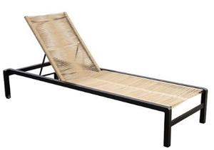 Yoi Ishi stackable lounger alu black/rope natural