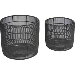 Max&Luuk Bo Planter set 2 stuks lava