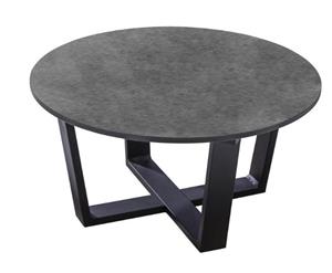 Yoi Teeburu coffee table 60x31cm. alu black/concrete - 
