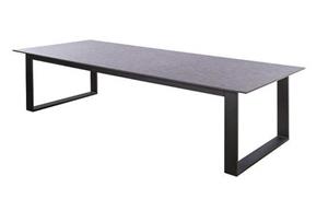 Yoi Teeburu low dining table 240x100x70cm. alu black/concrete