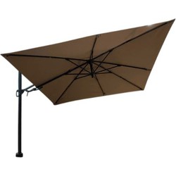 Borek Barletta vrijhangende zweefparasol 3x3 m. taupe 