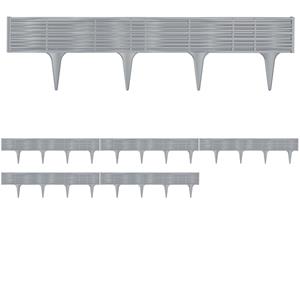 Prosperplast Beetumrandung "Garden border 405U", rechteckig, Länge 390 cm, steingrau
