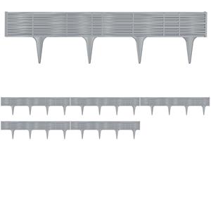 Prosperplast Bedrandenset van 4 Grijs 15,6m