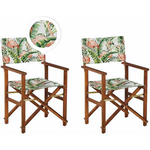 Beliani CINE Set van 2 stoelen Groen