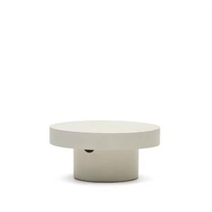 Kave Home  Aiguablava ronde salontafel in wit cement, Ø 66 cm