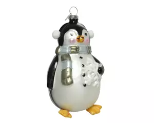 Decoris Kersthanger pinguin 7x6.80x11.7cm