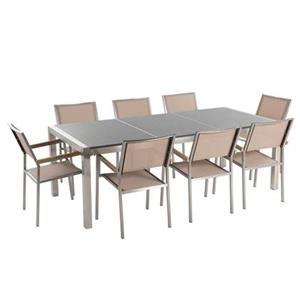 Beliani GROSSETO Eetkamerset voor 8 personen 220x100x74