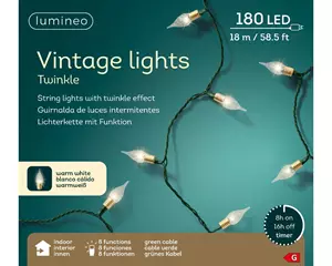 Lumineo Led vintage lights 1790cm groen/warm wit