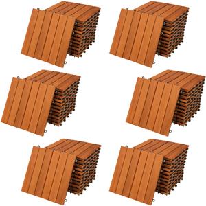 Casaria Tegels 66 stuks Acaciahout 30x30cm