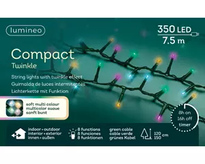 Lumineo Led compact lights 750cm groen/soft multi