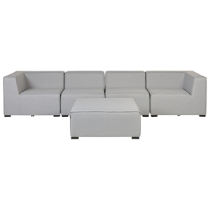 BELIANI Loungeset 4-zits modulair stof lichtgrijs AREZZO