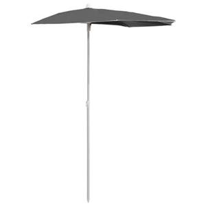 VidaXL Parasol half met paal 180x90 cm antracietkleurig