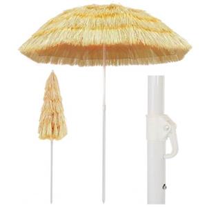 VidaXL Strandparasol HawaÃ¯ stijl 180 cm naturel