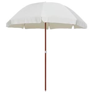 vidaXL Parasol met stalen paal 240 cm zandkleurig