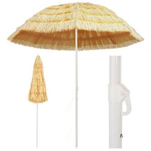 VidaXL Strandparasol HawaÃ¯ stijl 240 cm naturel