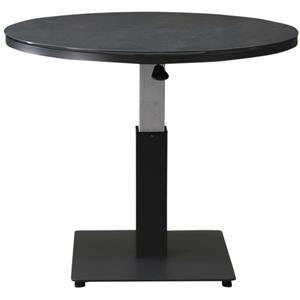 AVH-Outdoor San Sebastian lounge dining tuintafel 90 cm rond H46-H71 cm in hoogte verstelbaar antraciet