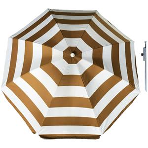 Parasol - goud - D180 cm - incl. draagtas - parasolharing - 49 cm -