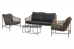 4 Seasons Outdoor Loungeset Timor 2,5zits bank en 2 loungestoelen 