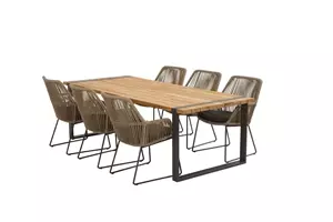4 Seasons Outdoor Ramblas tuinset met teak Alto tafel met alu poten | 