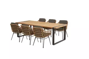 4 Seasons Outdoor Cottage tuinset met teak Alto tafel met alu poten | 